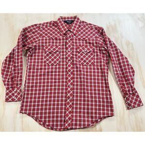 Lariat Western Pearl Snap Work Shirt Size Large Cowboy Rodeo Festival VTG